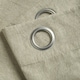 image 4 of Linen Look Blackout Ring Top Eyelet Curtains - 161cm x 137cm - Beige