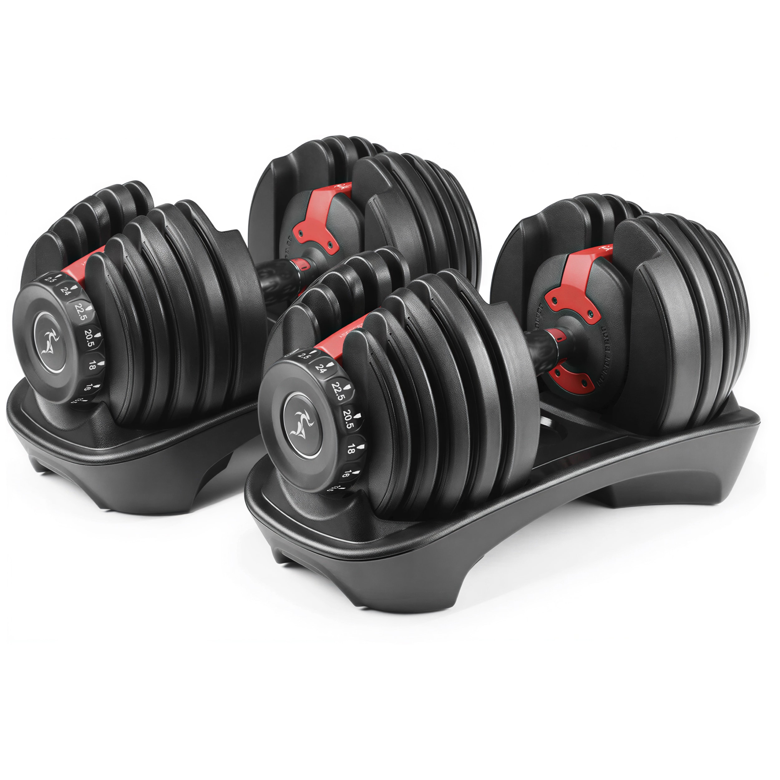 Strongology Home Fitness Pair Adjustable Smart Dumbbell from 2.5kg up to 24kg Training Weights