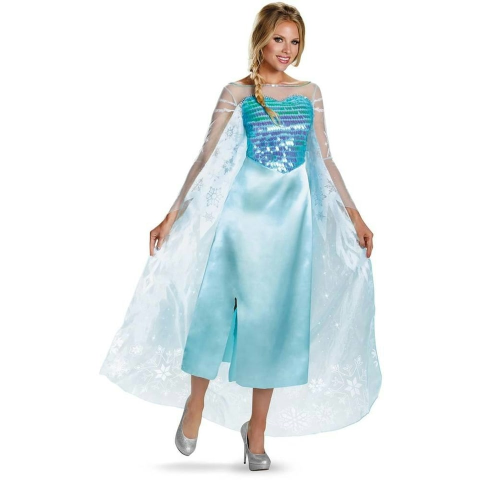 image 1 of Frozen Womens/Ladies Elsa Classic Costume - Blue - M M