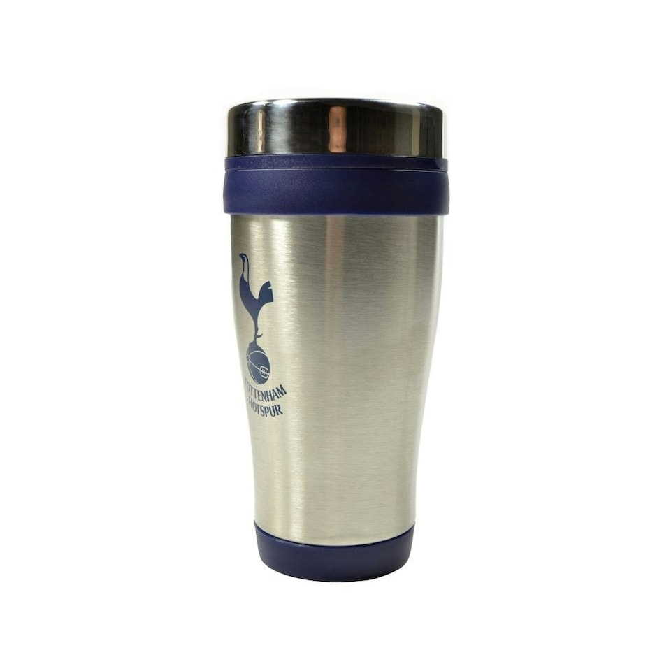 image 1 of Tottenham Hotspur FC Executive Metallic Travel Mug - Silver/Blue - One Size