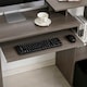 image 6 of HOMCOM Computer Desk with Sliding Keyboard Tray Storage Drawer Shelf Grey