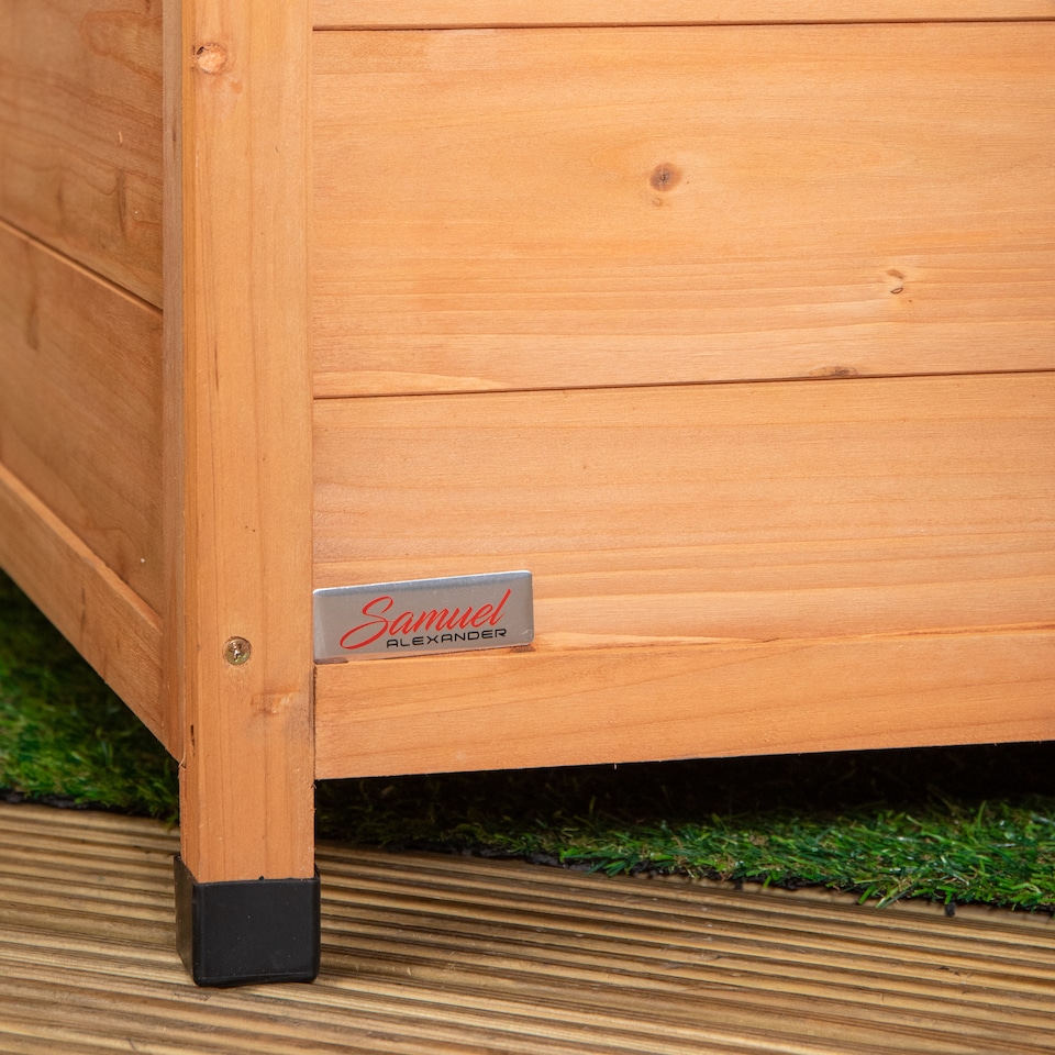 image 1 of 72cm x 1.04m Medium Outdoor Garden Cosy Wooden Dog House Kennel with Window