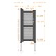 image 2 of Pedestrian Gate 900x2200mm Grey - Horizontal Solid Infill and Flat Top Grey