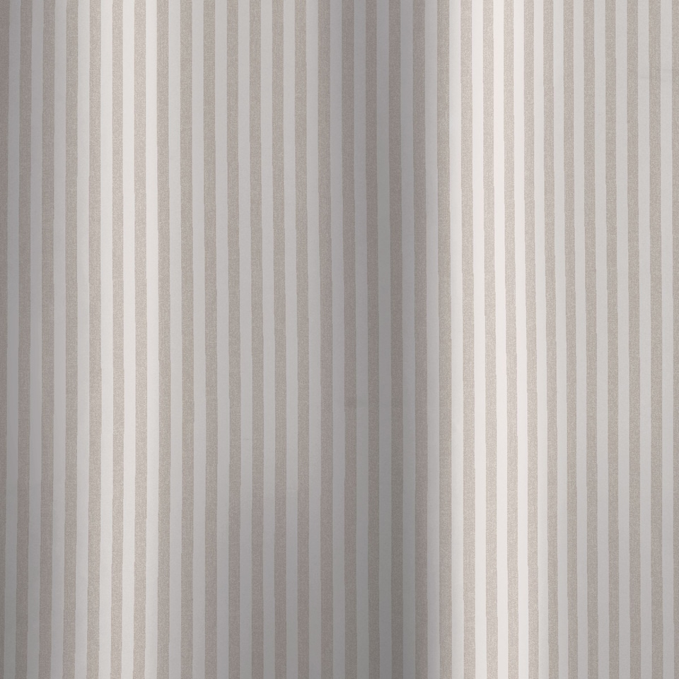 image 1 of Catherine Lansfield Timeless Stripe Shower Curtain | Cream | Natural | One Size