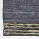 image 3 of Homescapes Recycled Leather Handwoven Stripe Rug | Grey | Grey