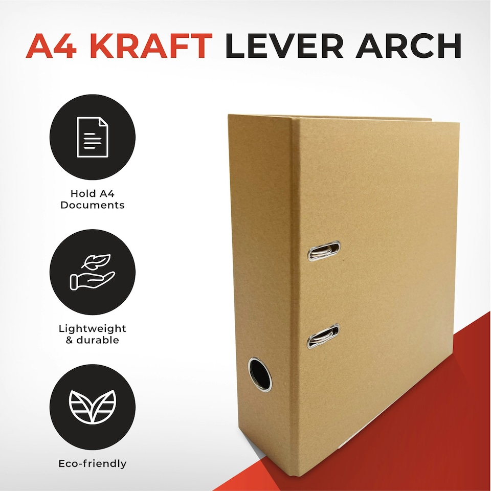 image 1 of A4 Kraft Paperboard Lever Arch File
