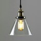 image 2 of ValueLights Norton Glass Smoked Clear Tapered Ceiling Light Pendant and E27 Radio Valve LED 4W Warm White 2700K Bulb
