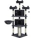 image 1 of Yaheetech 175 cm Plush Cat Tower with Condos Black