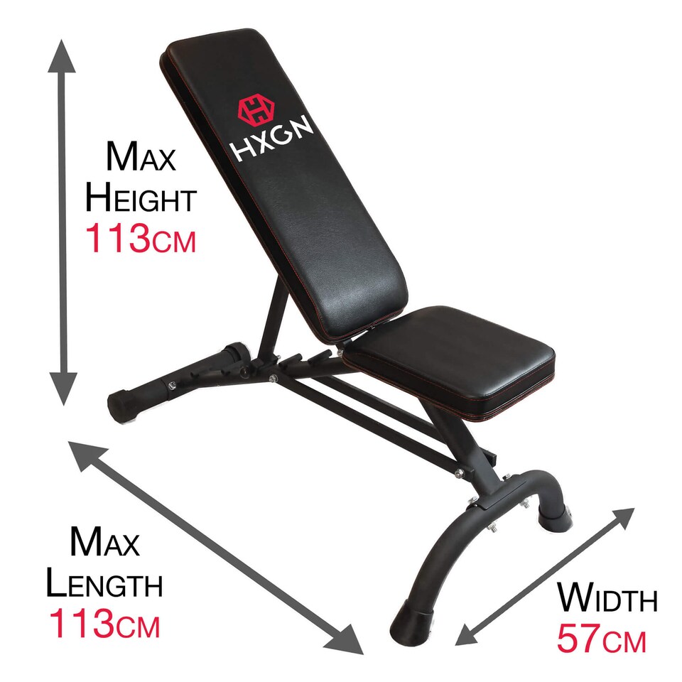 image 1 of HXGN Ultimate Adjustable Flat/Incline/Decline Dumbbell Weight Bench
