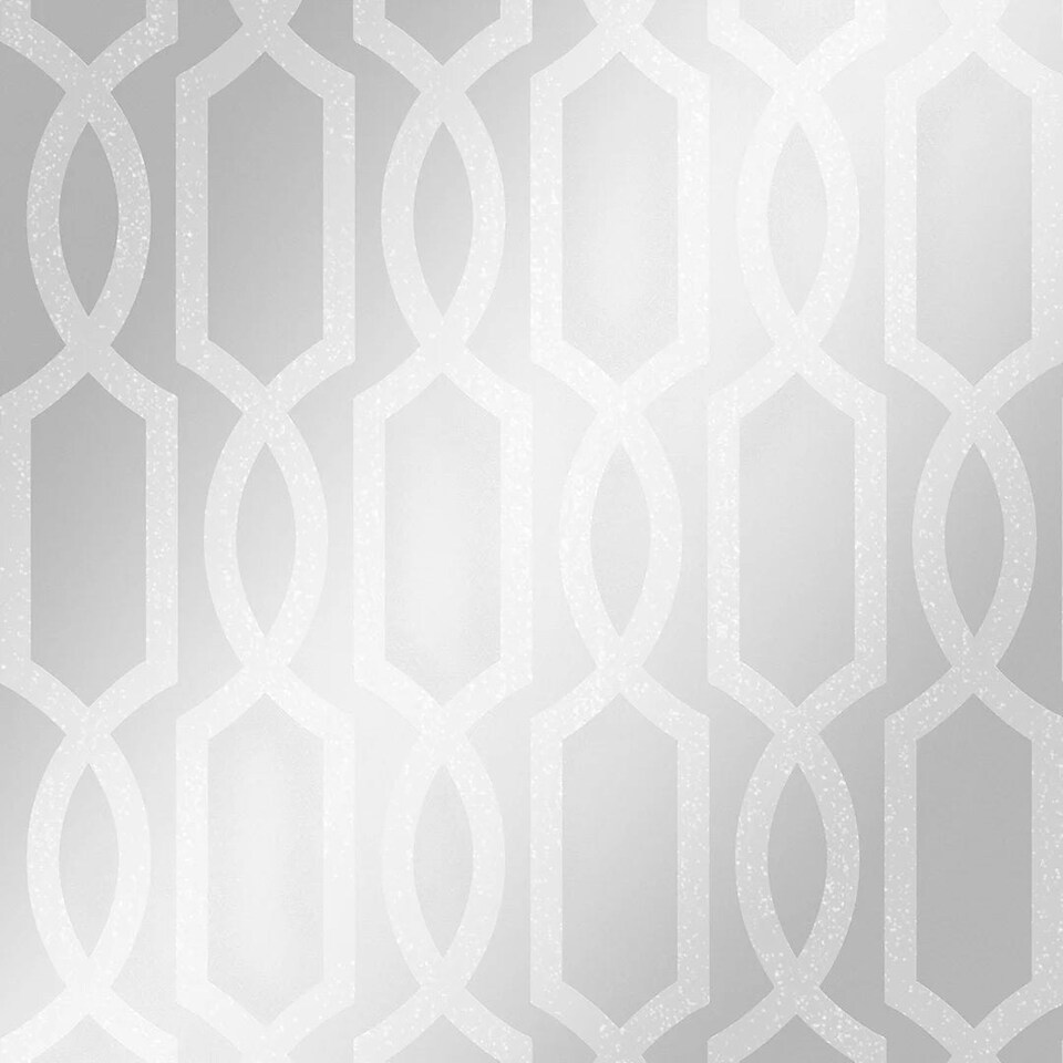 image 1 of Sample of London Trellis Wallpaper in Silver Multi