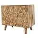 image 3 of Geometric Small Sideboard - Mango Wood - L45 x W93 x H77 cm - Mango Light Finish Brown