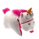image 1 of Despicable Me Official Fluffy Unicorn Folding Cushion - White/Pink - One Size