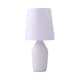 image 1 of ValueLights Arlo Lilac Ceramic Table Lamp with Lilac Shade & Bulb | Purple