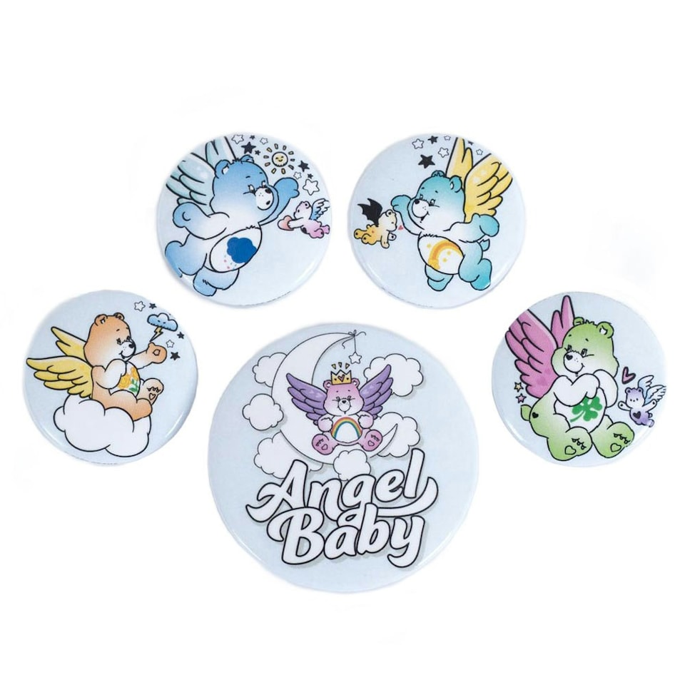 image 1 of Care Bears Button Badge Set - Multicoloured - One Size