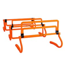 Football Flick Multi Level Mini Speed and Agility Hurdles – Pack of 3 Orange Height Adjustable Multi Sports Hurdles