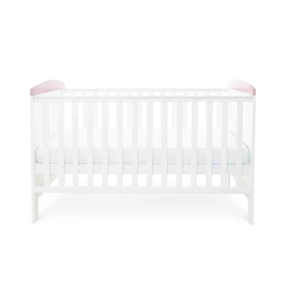 image 1 of Ickle Bubba Coleby Style Cot Bed Elephant Love Pink - Without Mattress
