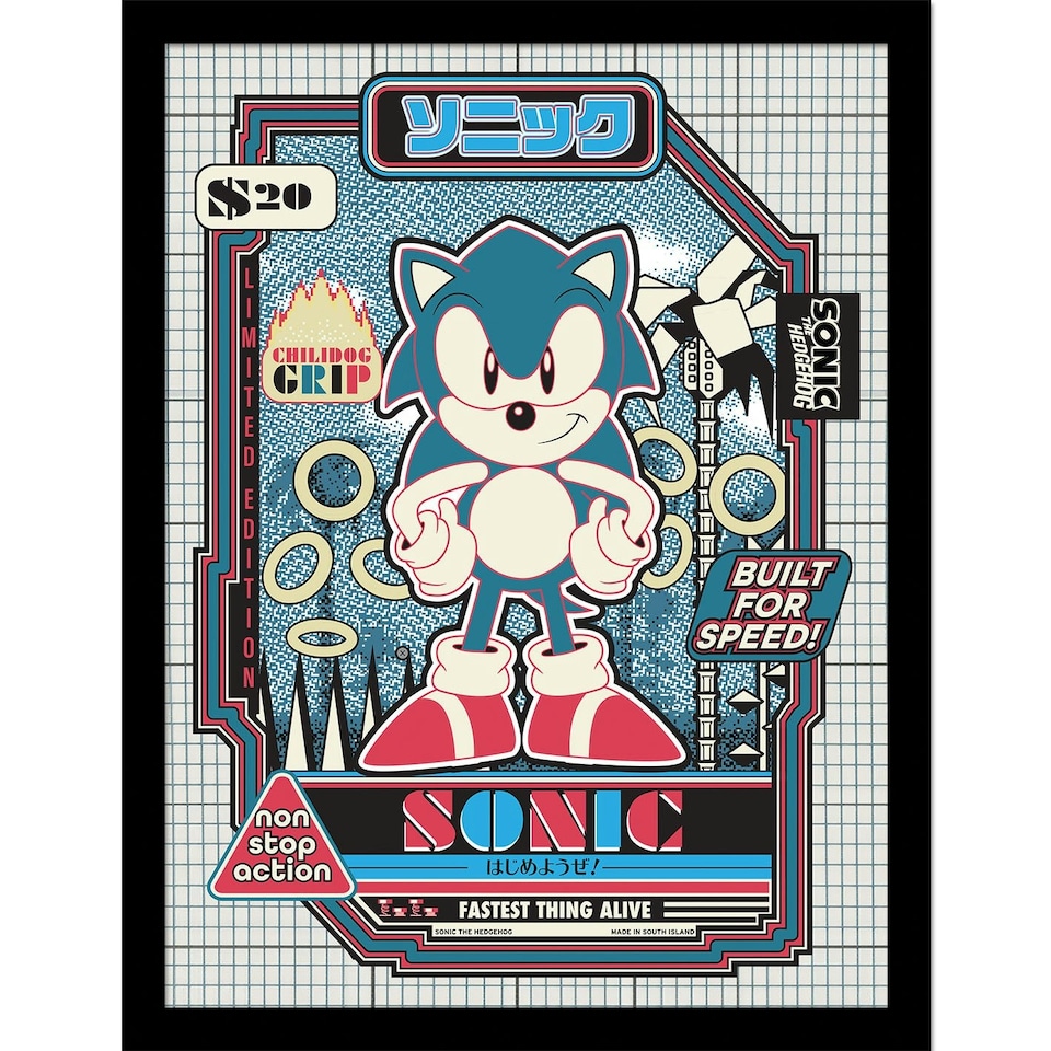 image 1 of Sonic The Hedgehog (Build For Speed) Framed 30x40cm Print