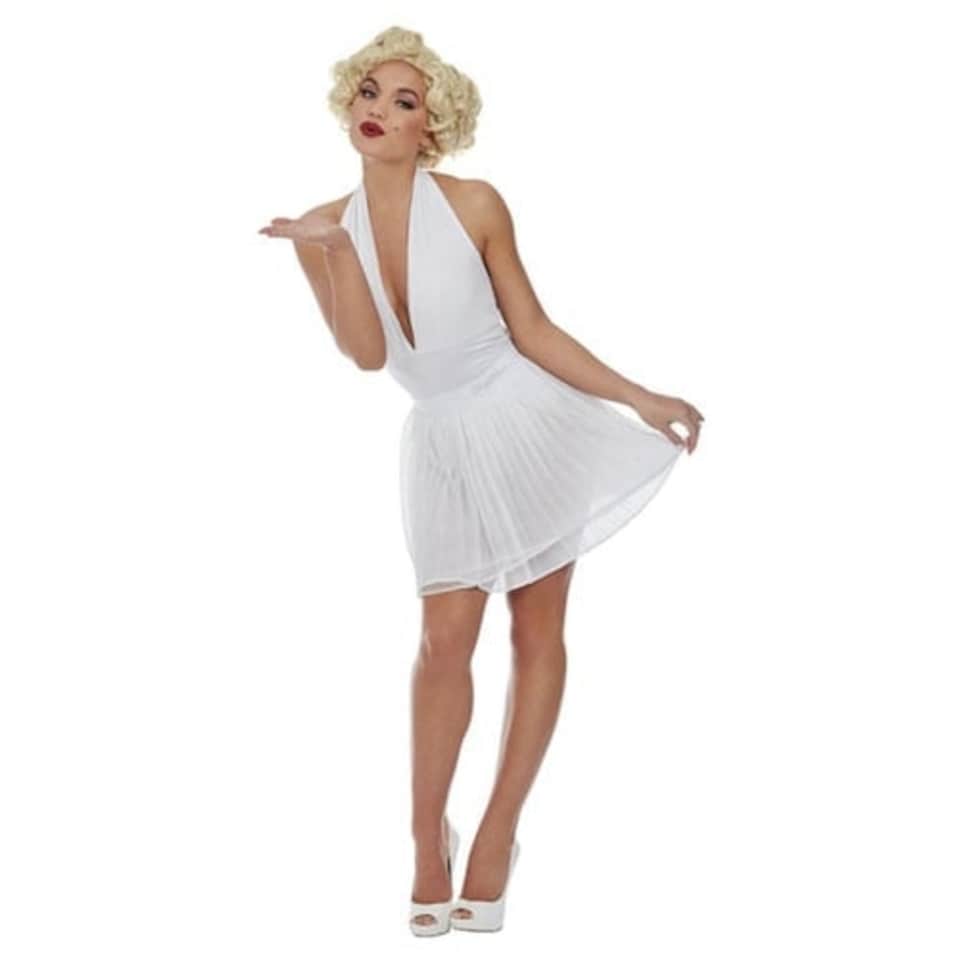 image 1 of Marilyn Monroe Fever Fancy Dress Costume Ladies Medium - UK 12-14 White | 12