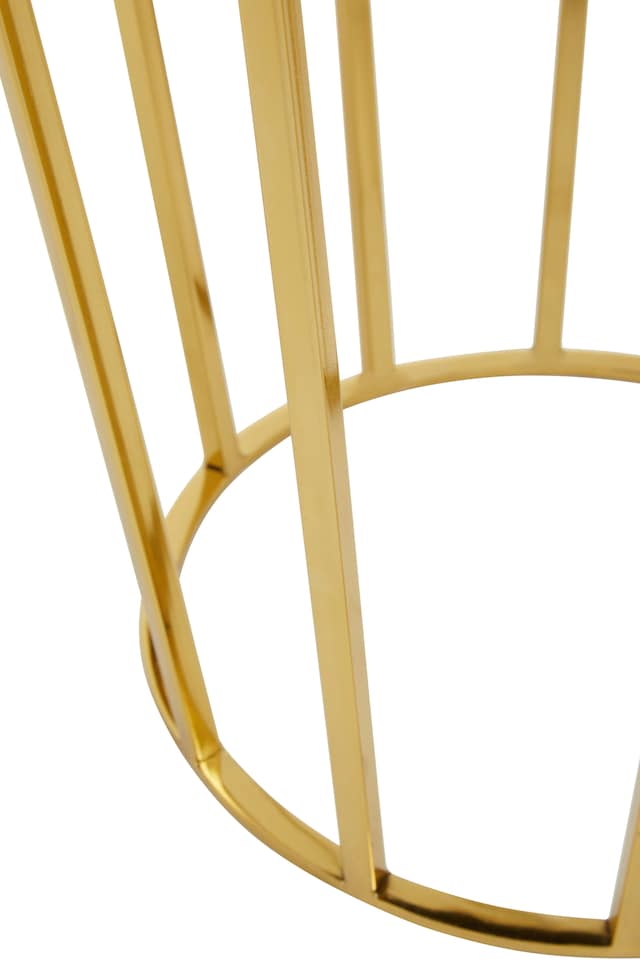 image 1 of Orsina Black Velvet and Gold Finish Frame Stool, Airy Design Contemporary Ottoman with Velvet Seat, Ottoman