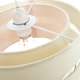 image 3 of Contemporary Quality Cream Linen Fabric Triple Tier Ceiling Pendant Light Shade
