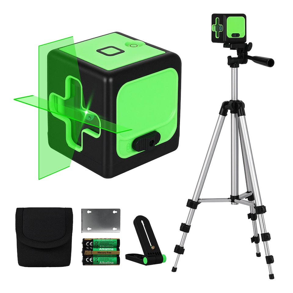 image 1 of Traderight Green 360 Degree Laser Level Self Leveling IP54 Water Resistant with Tripod