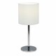 image 1 of First Choice Lighting Chrome Stick Table Lamp with White Micropleat Shade Chrome | White