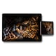 image 1 of Leopard Print Placemats And Coasters Set 12 Pieces 11x8 Placemats Wood Bottom