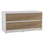 White Carcass + Oak Drawers