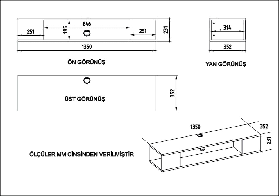 image 1 of Decorotika Peti Floating  TV Unit