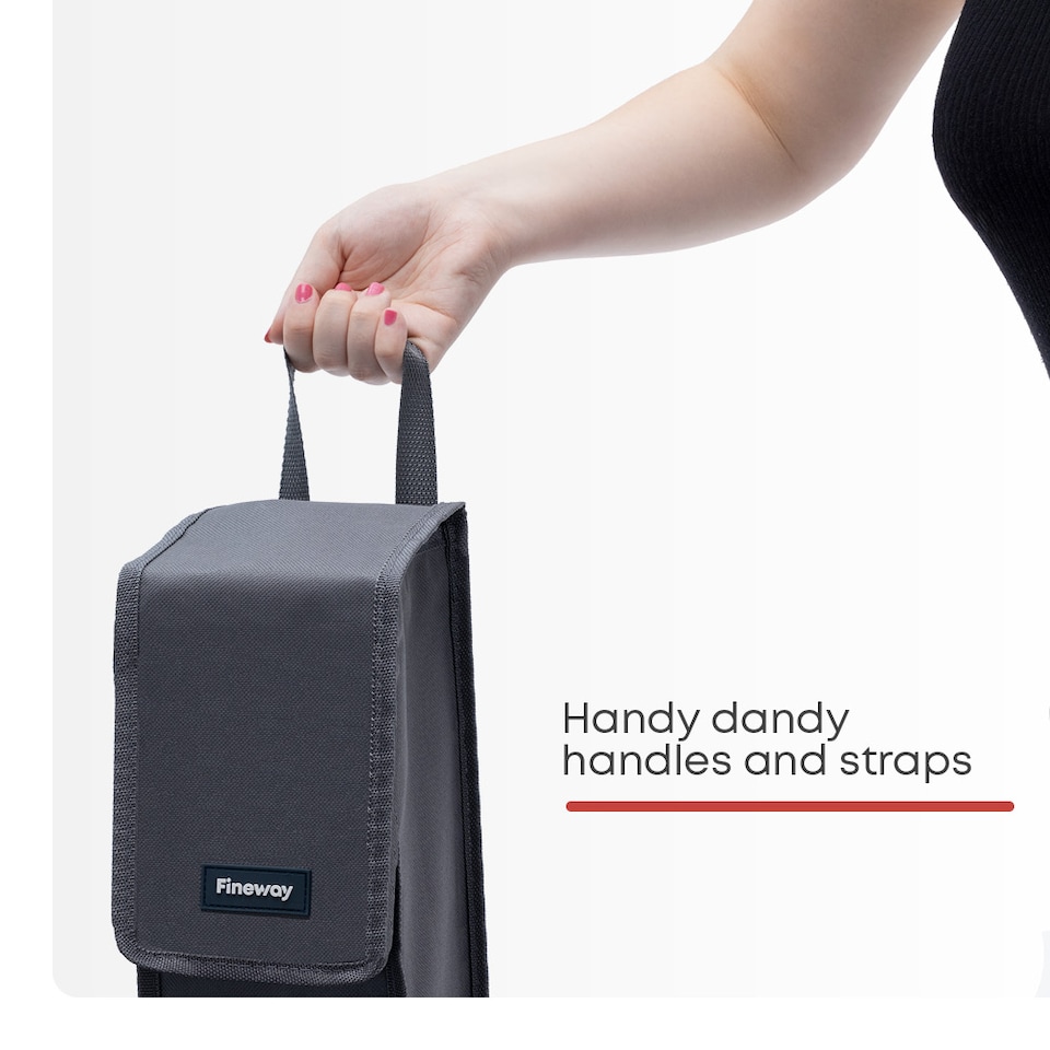 image 1 of Set of 2 Gift Wrap Storage Bags Wrapping Paper Organiser with Pockets & Handles Grey