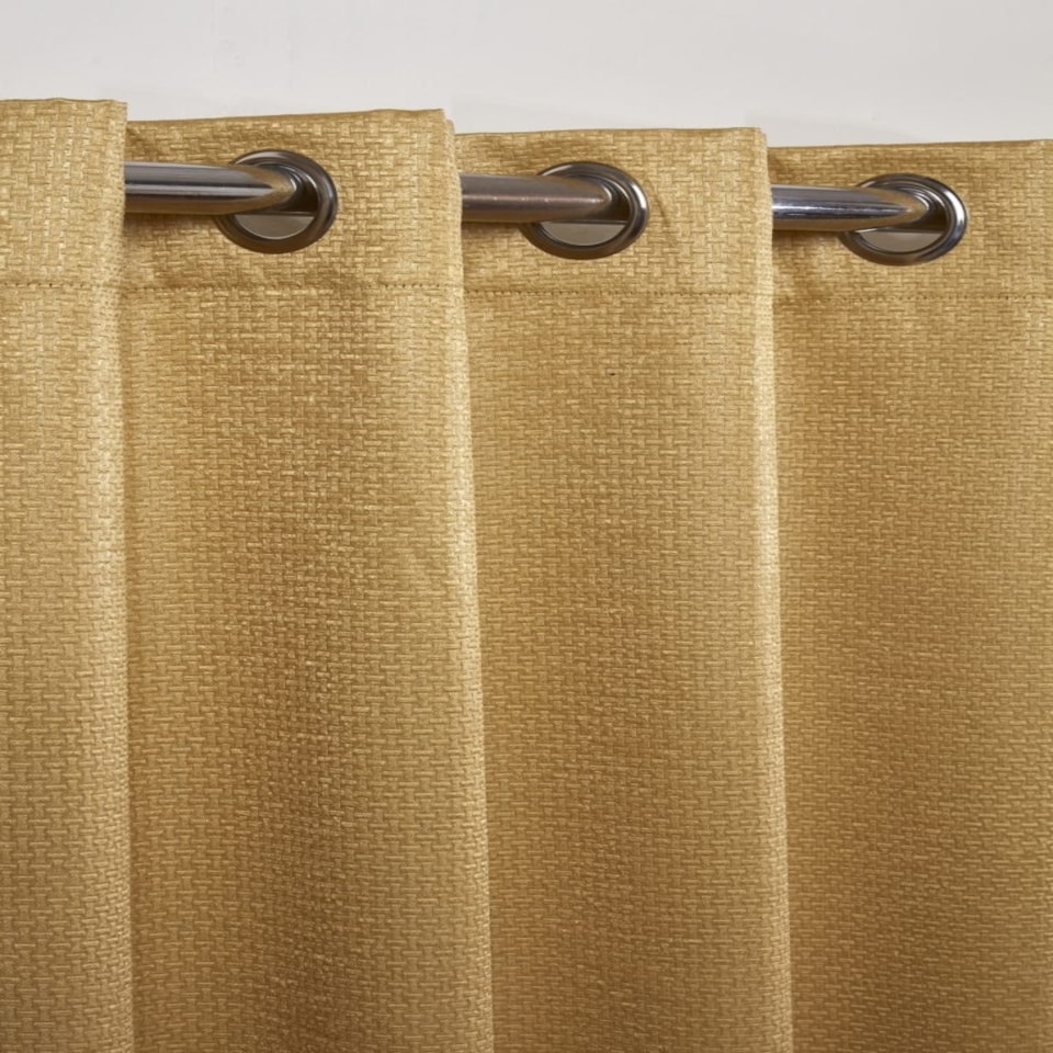 image 1 of Metro Thermal Blackout Eyelet Curtains 116cm x 137cm Ochre