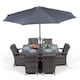 image 6 of Arizona Rectangular 6 Seater Rattan Patio Dining Set | Grey | Grey