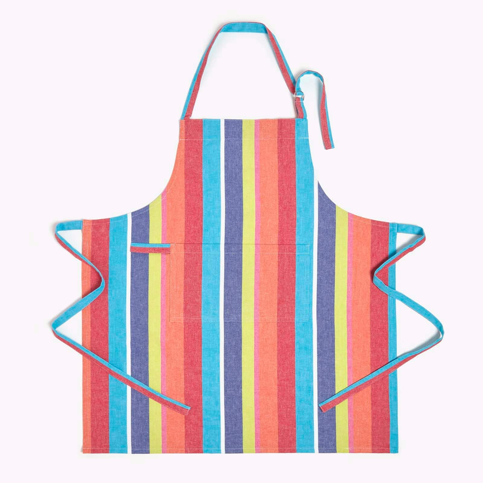 Homescapes Multi Colour Stripe Cotton Apron