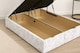 image 3 of End Lift White Crushed Velvet Ottoman 3ft Single Bed Set Headboard and Mattress