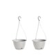 image 1 of Ratolla Round Hanging Plastic Planter - 14.2x21.7x21.7 cm | White | White & Set of 2 | 2
