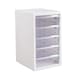 image 1 of 5 Drawer Filing Cabinet with Clear Drawers