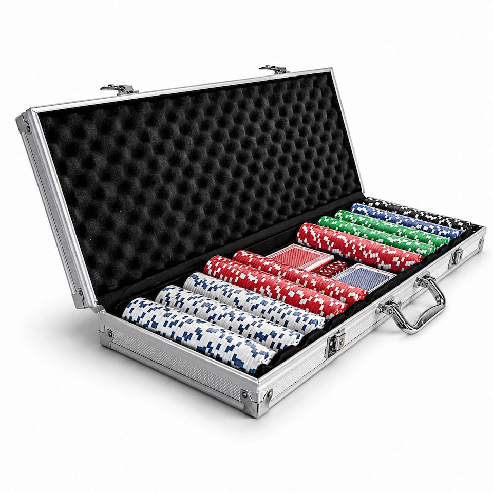 image 1 of Poker Set - 500 Piece Complete With Casino Style Case
