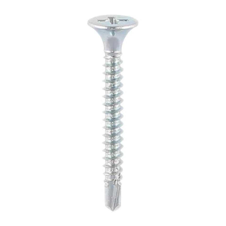 image 1 of Timco - Drywall Metal Stud Plasterboard Screws - PH - Bugle - Self Drilling - Zinc (Size 3.5 x 42 - 1000 Pieces)
