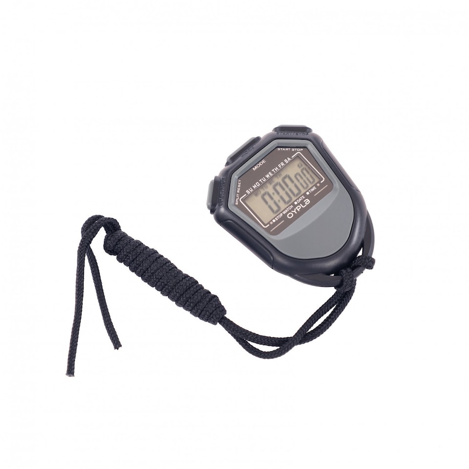 image 1 of Black Digital Sport Stopwatch Timer LCD Display