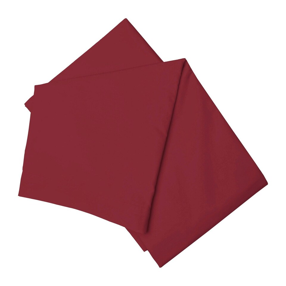 image 1 of Belledorm Brushed Cotton Flat Sheet - Red - Single