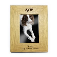 Personalised 6x4 Pets Wooden Photo Frame Brown | One Size
