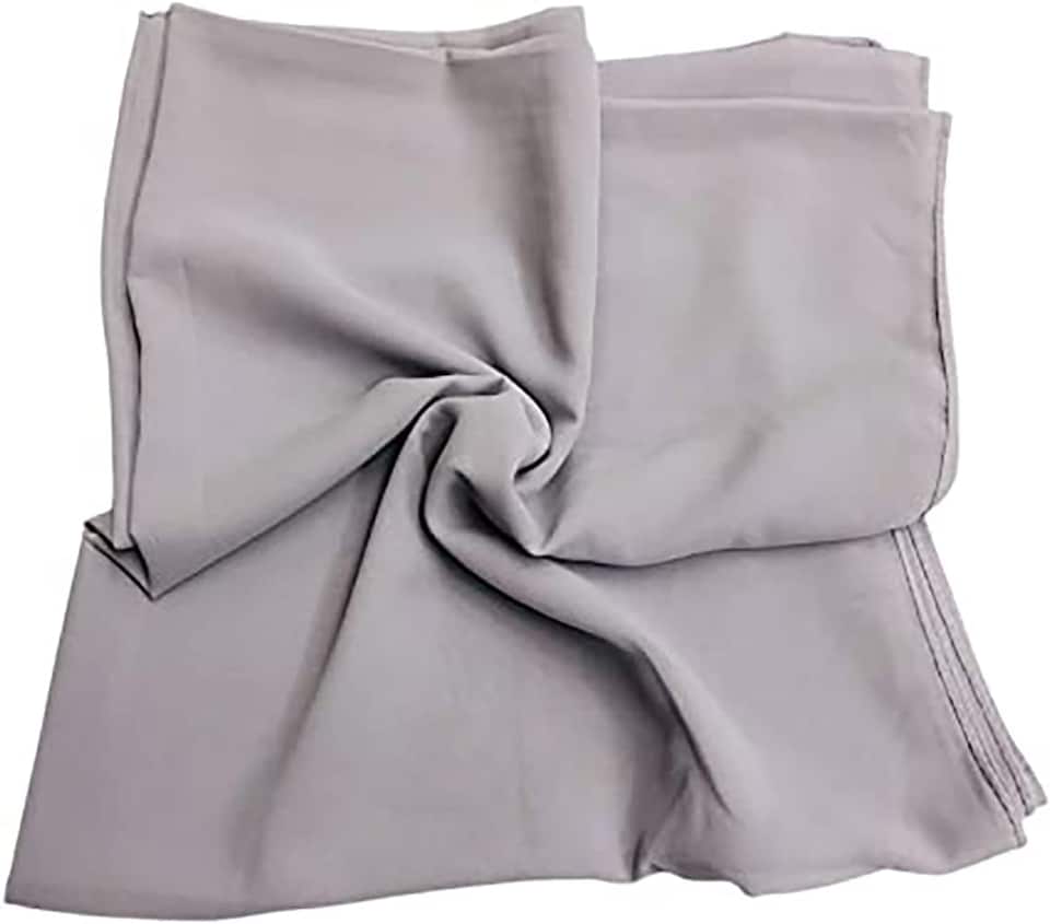 KAV Women Plain Elegant Chiffon Head Scarf Hijab, Silk Changer and Colour Turban Light Hair Wrap for Girls - (Dusty Lavender)