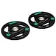 image 1 of SPORTNOW Two 10kg Olympic Weight Plates for Barbell, with Tri-Grips