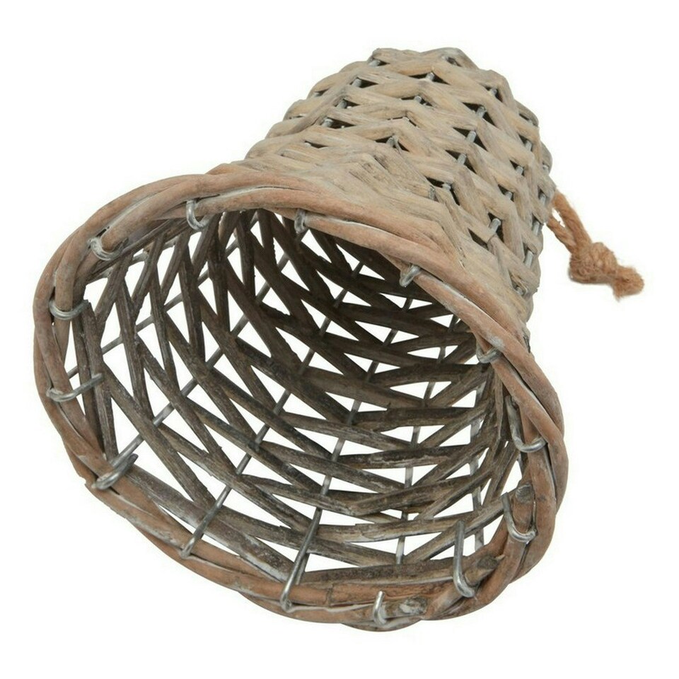 image 1 of The Noel Collection Medium Bell Decoration - Wicker - L7 x W7 x H12 cm - Brown