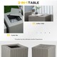 image 6 of Outsunny 5 PCs Outdoor Rattan Lounge Sofa Footstool Cooler Bar Coffee Table Set