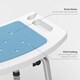 image 4 of HOMCOM Shower Stool for Elderly Disabled Adjustable Shower Stool Light Blue