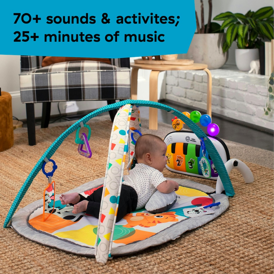 image 1 of Baby Einstein Kickin' Tunes 4-in-1 Baby Activity Gym & Tummy Time Play Mat, 0-36 Months