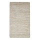 image 2 of Homescapes Madras Leather Hemp Rug Natural - 120 x 180 cm | Cream | Natural