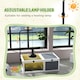 image 3 of PawHut Tortoise House, Wooden Tortoise Table w/ Lamp Holder - Grey