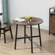image 2 of HOMCOM 80cm Round Kitchen Table, Dining Table for Small Spaces, Steel Leg